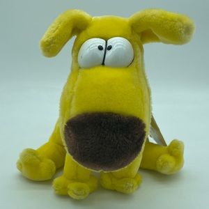 NWT VTG 24K Mother Goose & GRIMM Comic Stuffed Plush The Yellow Dog 8" 1987
